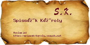 Spissák Károly névjegykártya
